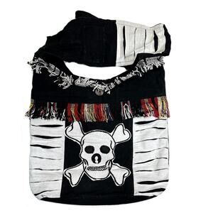 Skull With Bones Bohemian Hippie Tote Shoulder Bag Multicolor Festival